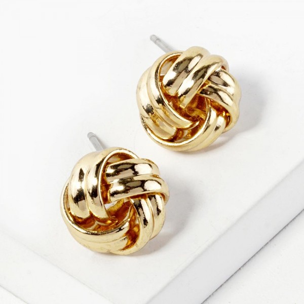 Wholesale metal Knot Stud Earrings L