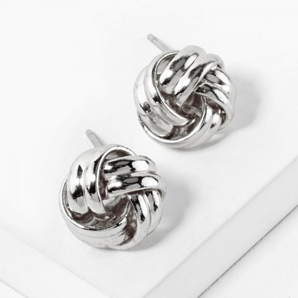 Wholesale metal Knot Stud Earrings L