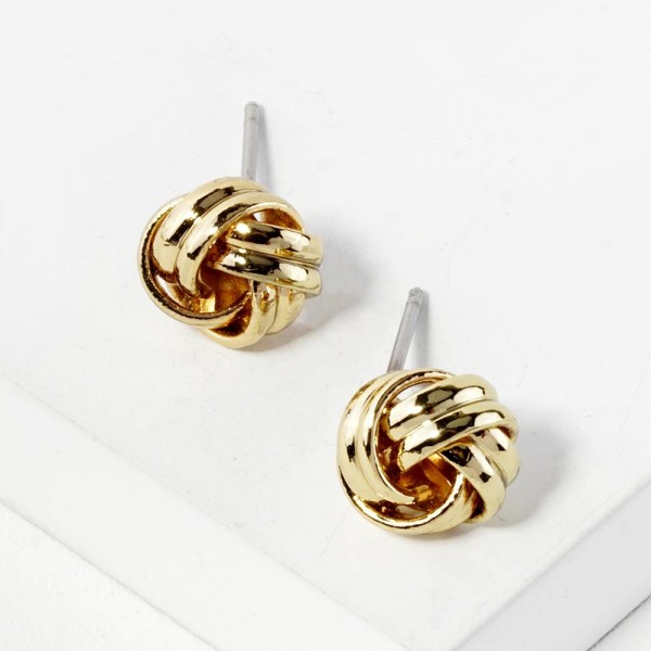 Wholesale metal Knot Stud Earrings L