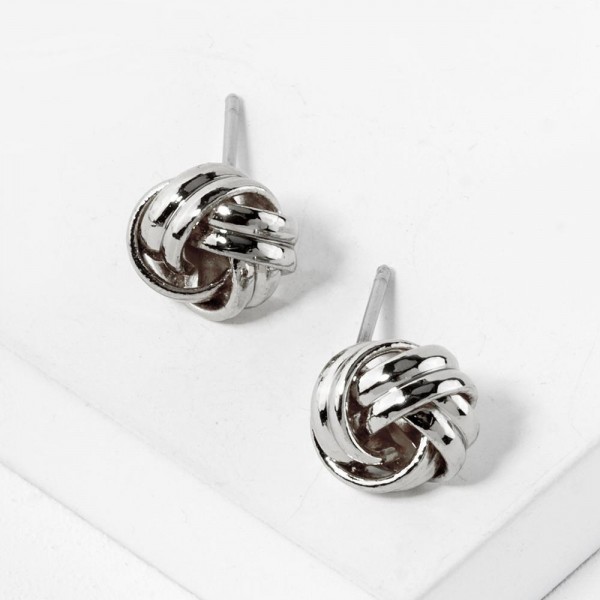 Wholesale metal Knot Stud Earrings L