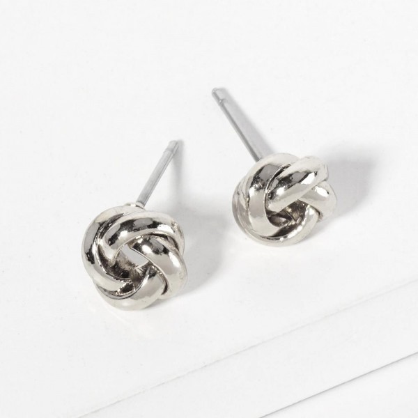 Wholesale metal Knot Stud Earrings L