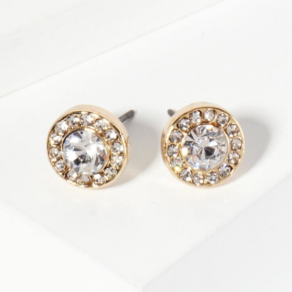 Wholesale rhinestone Stud Earrings Mini Crystal Rhinestone Details L