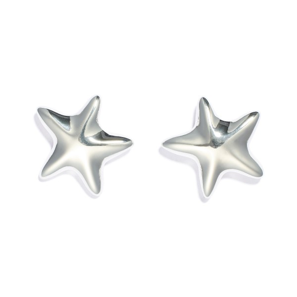 Wholesale chunky Metal Star Post Drop Earrings L