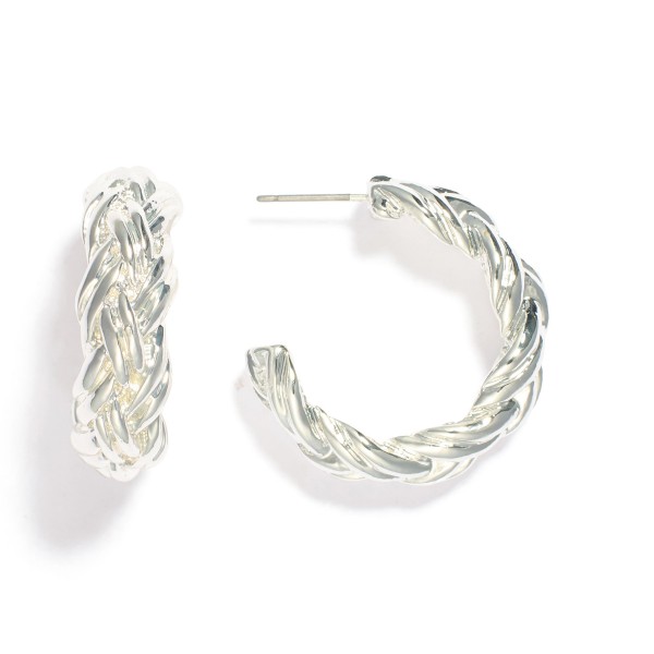 Wholesale braided Metal Hoop Earrings D