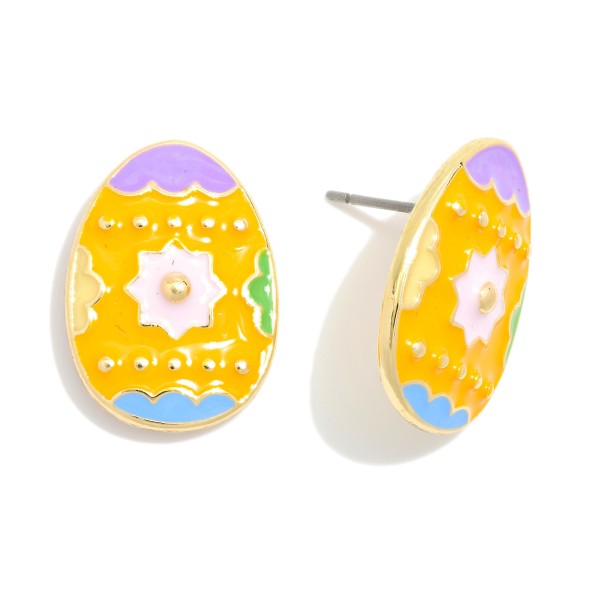 Wholesale enamel Easter Egg Post Drop Earrings L