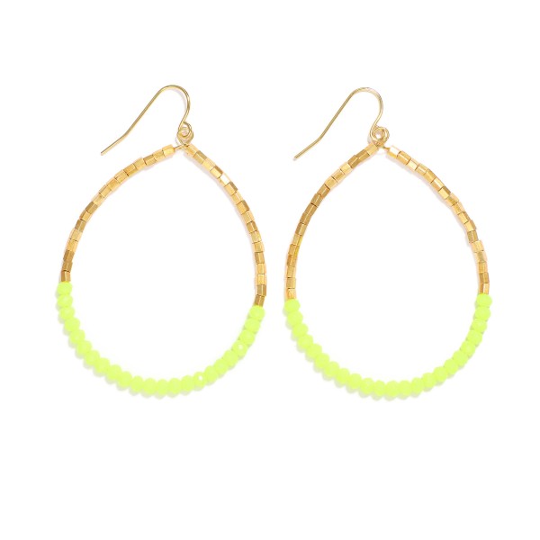 Wholesale beaded Teardrop Earrings Metal Tones Faceted Beads L