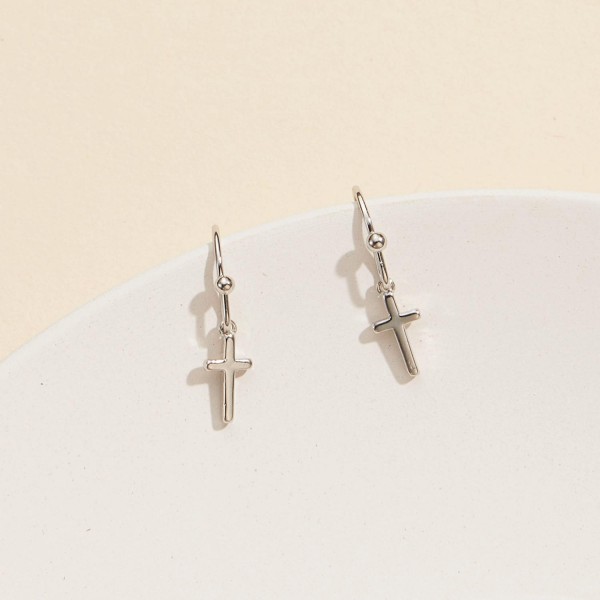 Wholesale metal Cross Drop Earrings L