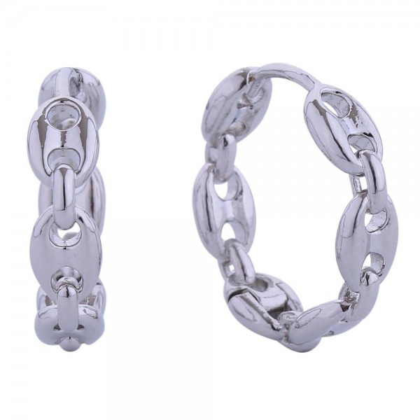 Wholesale do Everything Love Pig Nose Chain Link Hoop Earrings Gold Dipped D