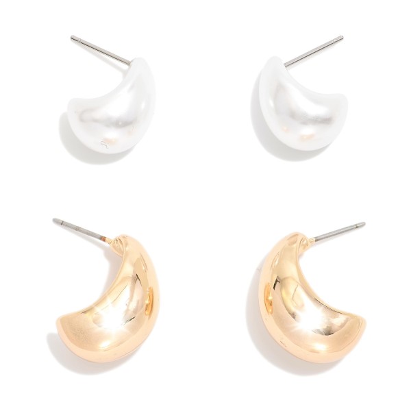 Wholesale set Two Simple Teardrop Drop Earring L