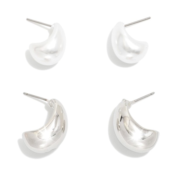 Wholesale set Two Simple Teardrop Drop Earring L