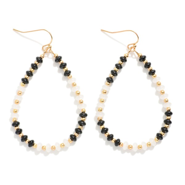 Wholesale beaded Teardrop Drop Earrings Gold Beads L