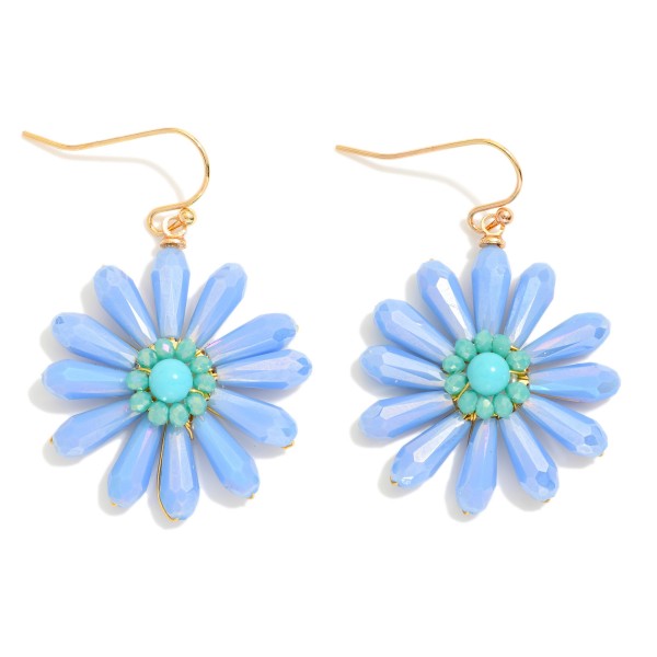 Wholesale beaded Flower Drop Earrings L