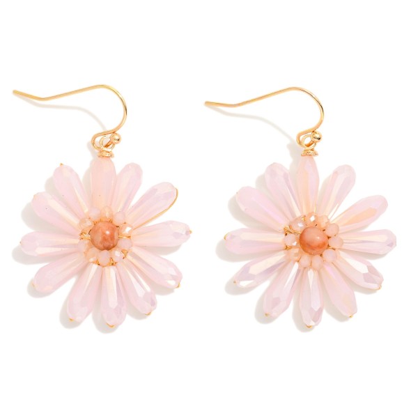 Wholesale beaded Flower Drop Earrings L