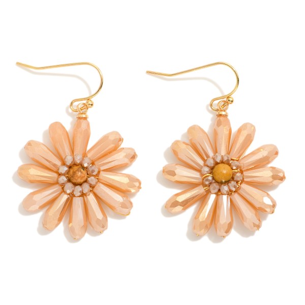 Wholesale beaded Flower Drop Earrings L
