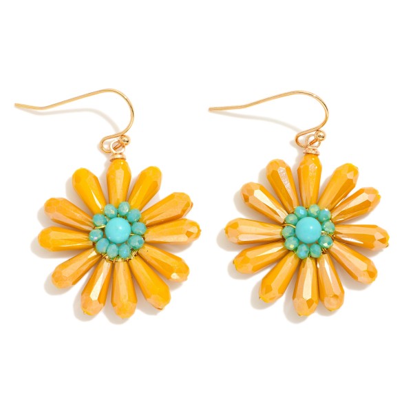 Wholesale beaded Flower Drop Earrings L