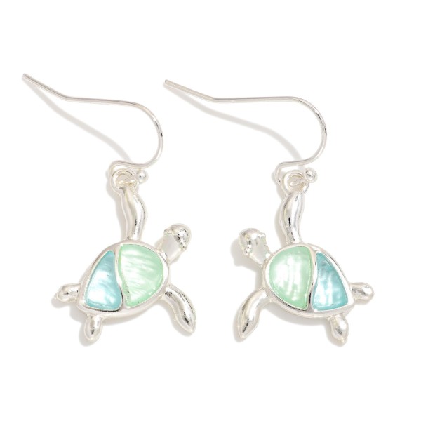 Acetate & Metal Sea Turtle Drop Earrings 

- Approximately 18" L
- Extender 3" L