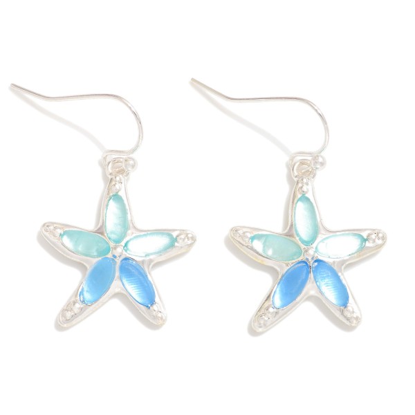 Wholesale acetate Metal Starfish Drop Earrings L Extender L