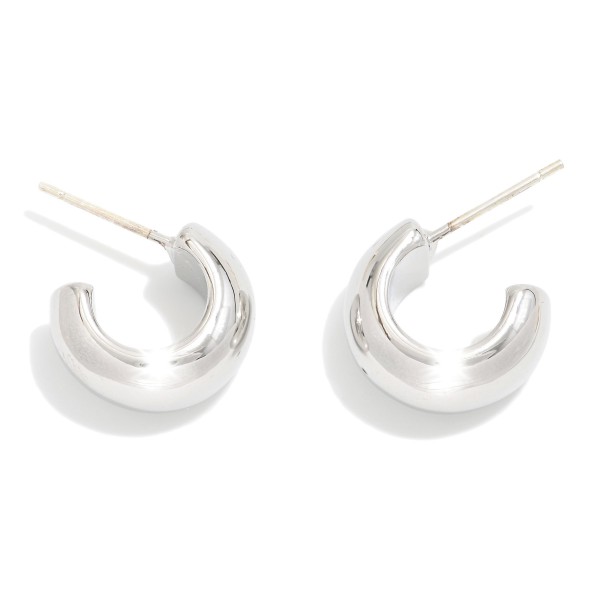 Wholesale simple Metal Squared Tube Drop Earrings L Gold Dipped Sterling Silver