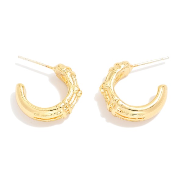 Wholesale textured Metal Hoop Earrings K Gold Dipped Sterling Silver Post D