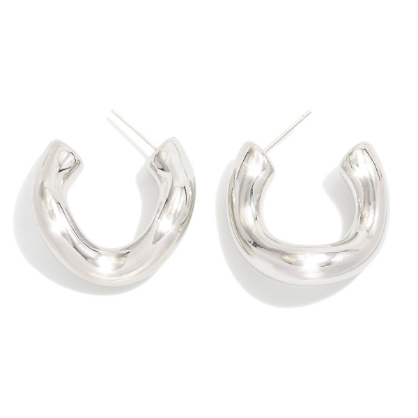 Wholesale chunky Metal Twisted Hoop Drop Earrings L Gold Dipped Sterling Silver