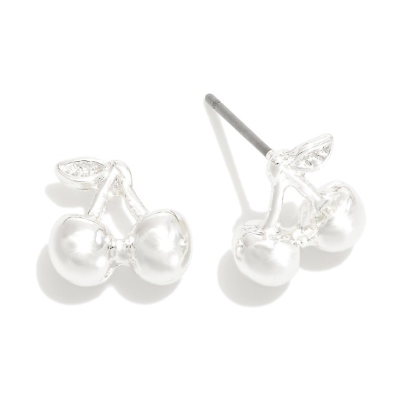 Wholesale metal Cherries Post Drop Earring L Gold Dipped