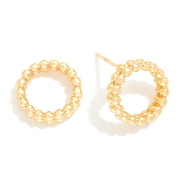 Wholesale layered Metal Ribbed Hoop Drop Earrings Silver Post L