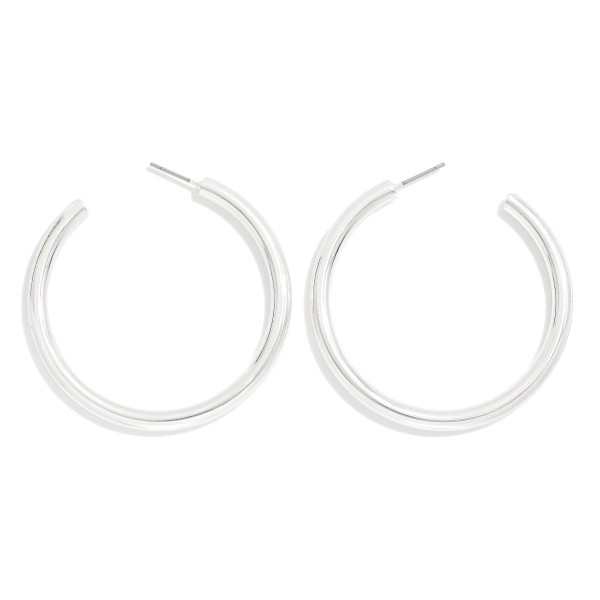 Wholesale simple Metal Hoop Drop Earrings D Gold Dipped