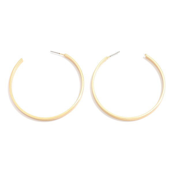 Wholesale metal Square Tube Hoop Drop Earrings L Gold Dipped