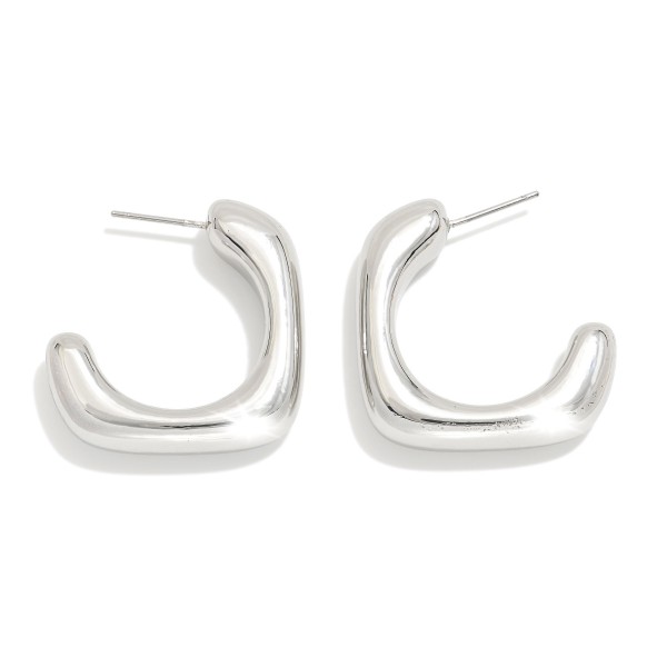 Wholesale chunky Metal Square Hoop Earrings D