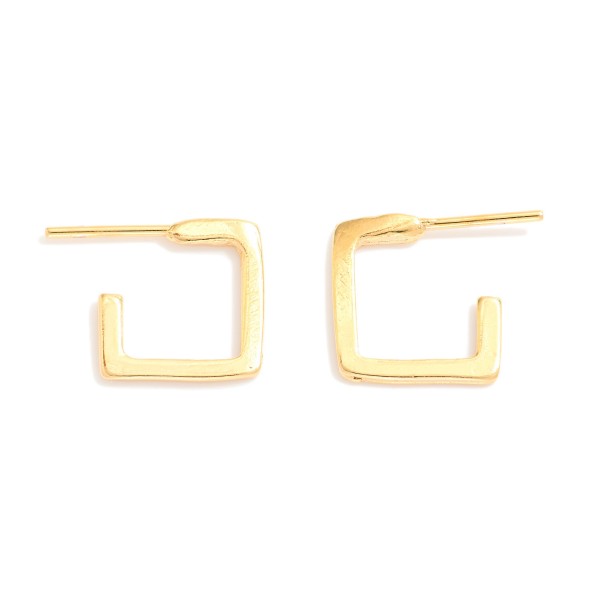 Wholesale metal Square Hoop Earrings D k Gold Hypoallergenic Made Brazil