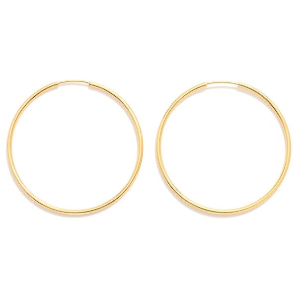 Wholesale metal Hinged Hoop Earrings D k Gold Hypoallergenic Made Brazil