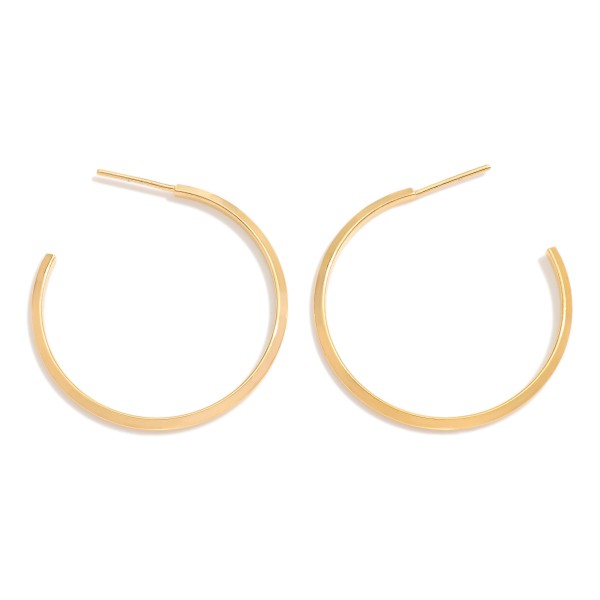 Wholesale metal Triangle Tube Hoop Earrings D k Gold Hypoallergenic Made Brazil
