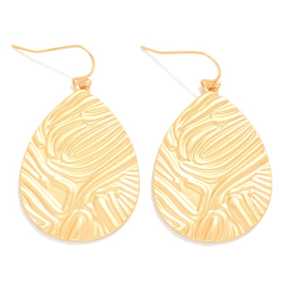 Wholesale textured Meal Teardrop Drop Earrings L
