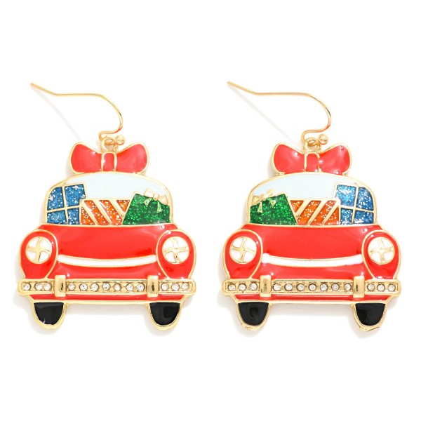 Wholesale enamel Christmas Car Drop Earrings L