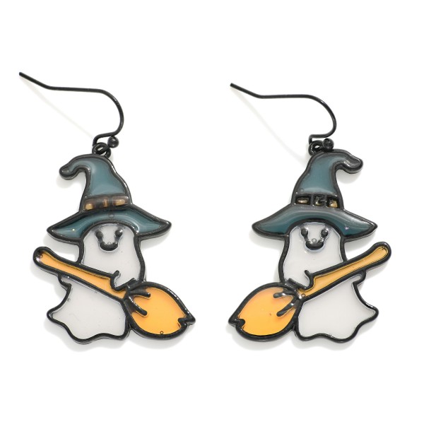 Wholesale stained Glass Witchy Ghost Drop Earrings L