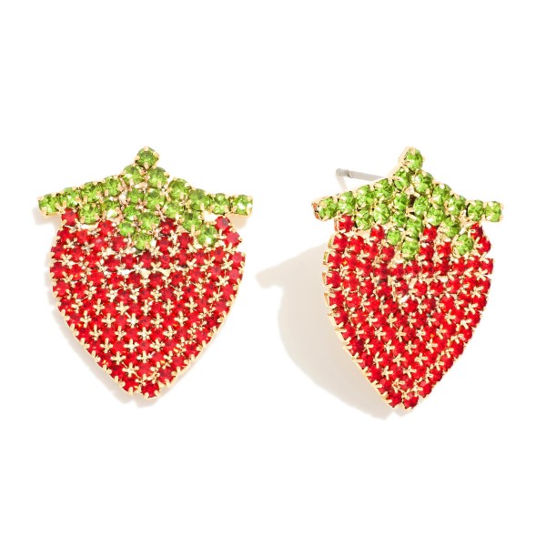 Wholesale pave Rhinestone Strawberries Drop Earrings L