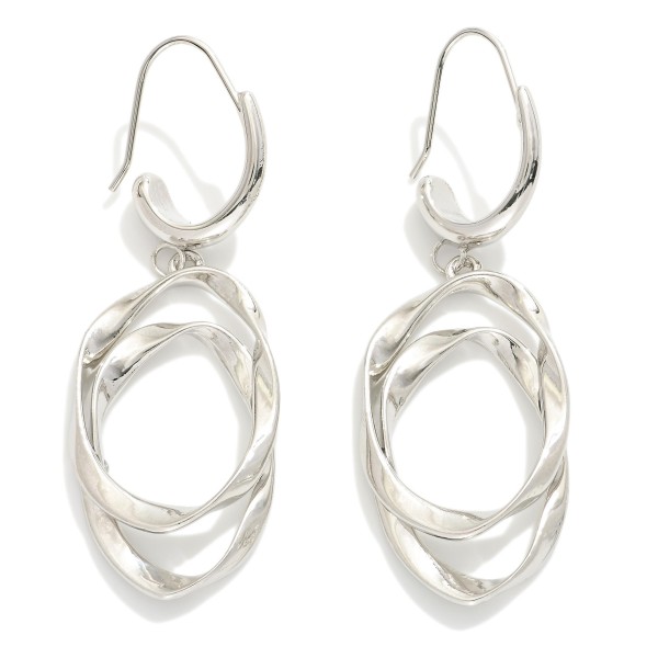 Wholesale layered Twisted Metal Post Drop Earrings L