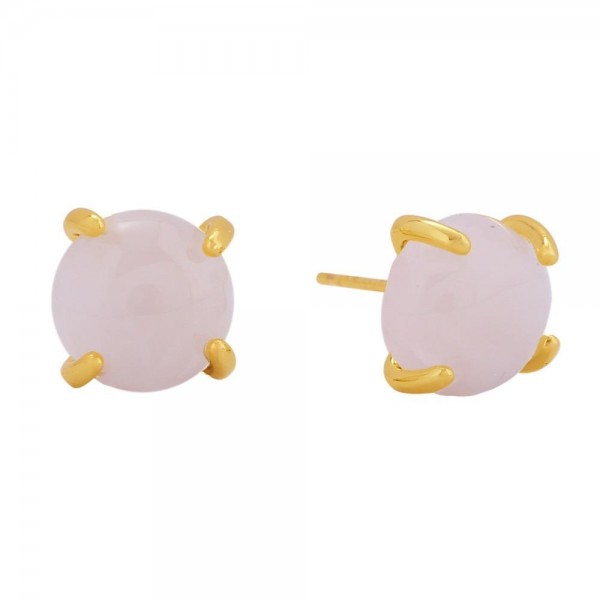 Wholesale do Everything Love Fox Stone Stud Earring Brass Base Hypoallergenic Go