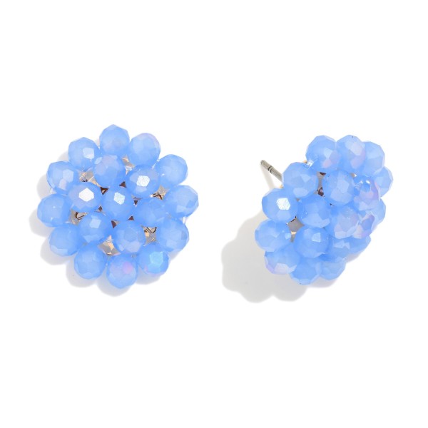 Wholesale large Faceted Bead Cluster Stud Earrings L