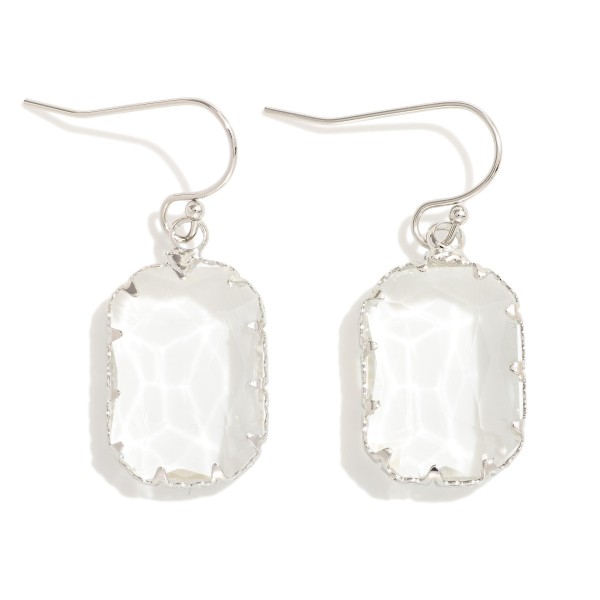 Wholesale rectangular Glass Crystal Drop Earrings L