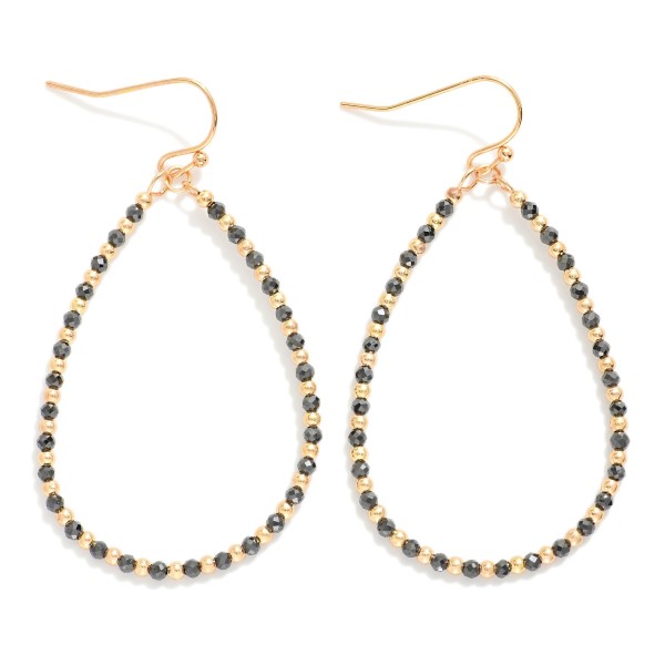 Wholesale faceted Beaded Teardrop Earrings L