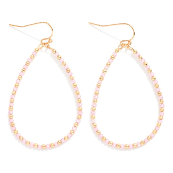 Wholesale faceted Beaded Teardrop Earrings L
