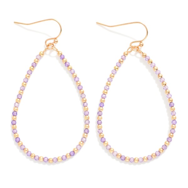 Wholesale faceted Beaded Teardrop Earrings L