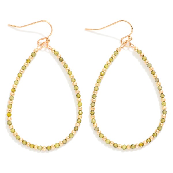 Wholesale faceted Beaded Teardrop Earrings L