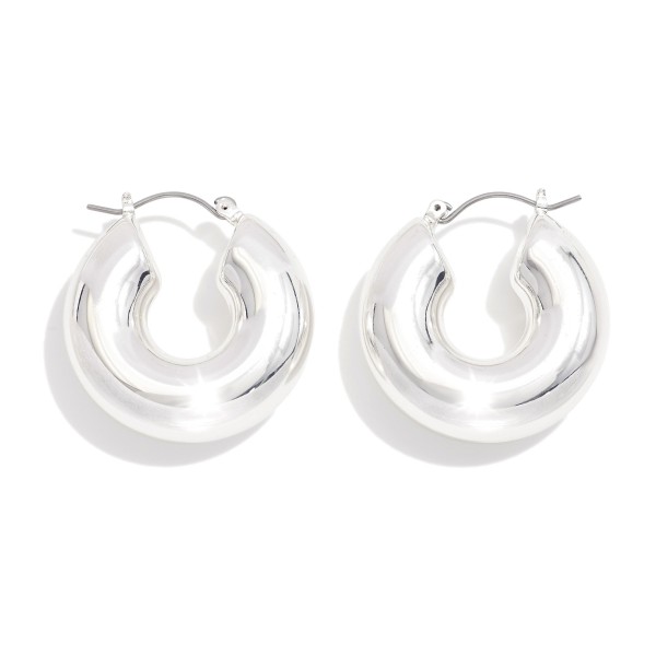 Wholesale chunky Metal Hoop Earrings D
