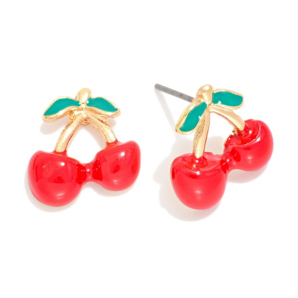 Wholesale enamel Cherries Drop Earrings L