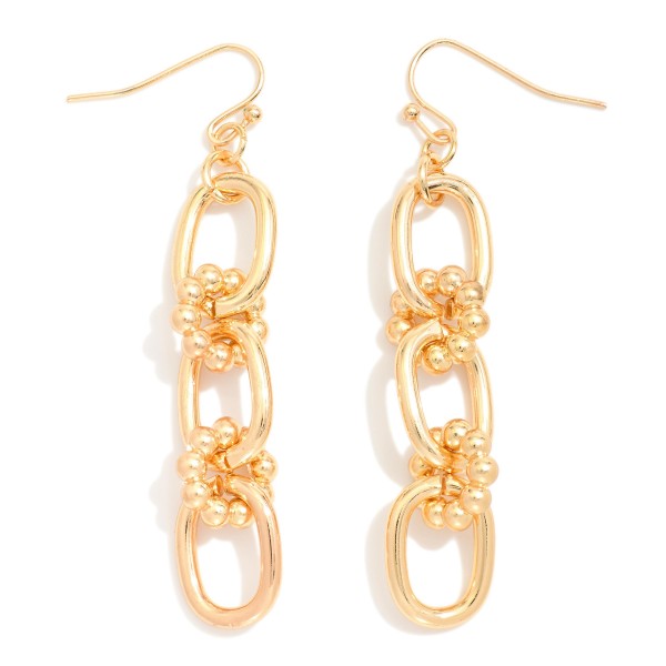 Wholesale chain Link Drop Earrings Bubble Link Details L