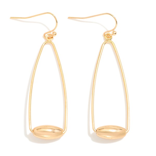Wholesale metal Cone Drop Earrings Barrel Bead Detail L