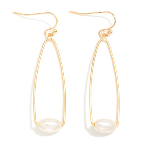 Wholesale metal Cone Drop Earrings Barrel Bead Detail L