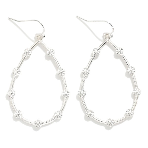 Wholesale metal Teardrop Earrings Starburst Details L